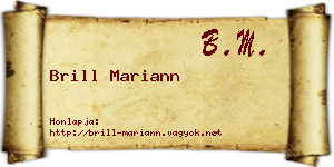 Brill Mariann névjegykártya